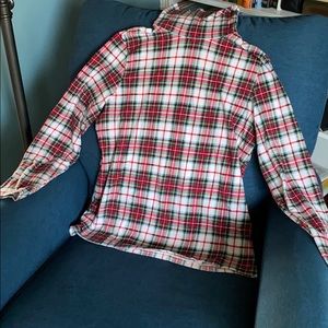 Lands in plaid turtleneck, ladies XL